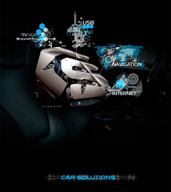 3D-логотип и плакат для Car Solutions